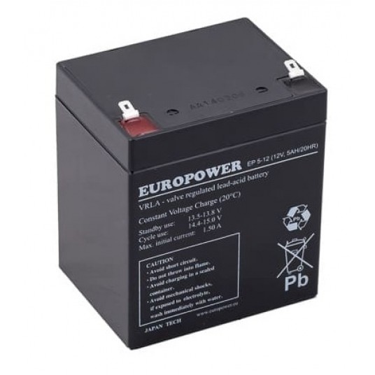 AKUMULATOR AGM EUROPOWER EP 5-12 T2 -zdjęcie numer 1