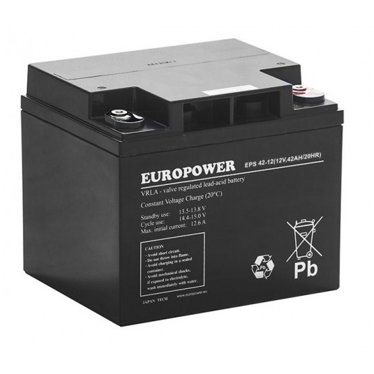 AKUMULATOR AGM EUROPOWER EPS 42-12 -zdjęcie numer 1
