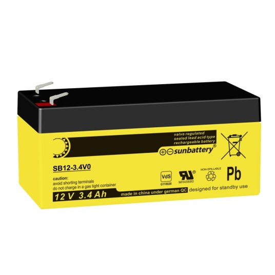 AKUMULATOR AGM SUN BATTERY SB 12-3,4V0 (VdS)