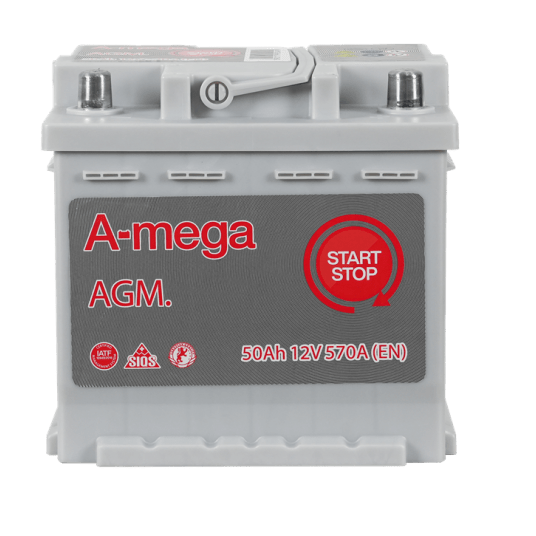 AKUMULATOR AMEGA AGM 12V 50AH 6СТ-50-А3-AGM -zdjęcie numer 1