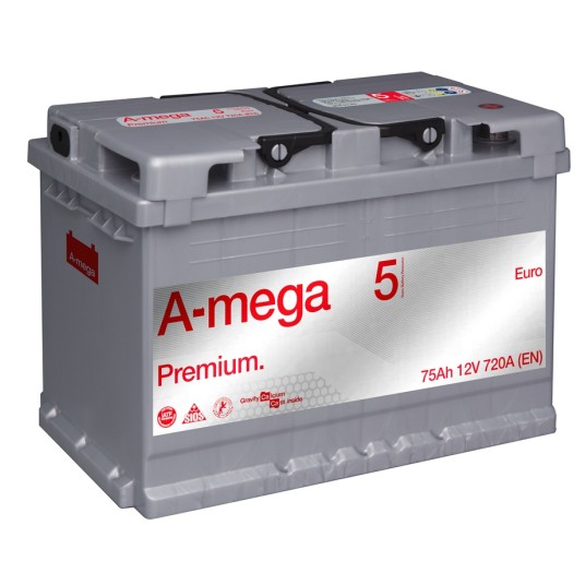 AKUMULATOR AMEGA PREMIUM M5 75AH 6CT-75-A3