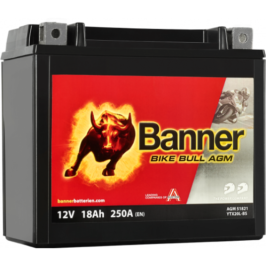 AKUMULATOR BANNER BIKE BULL AGM BTX20L-BS