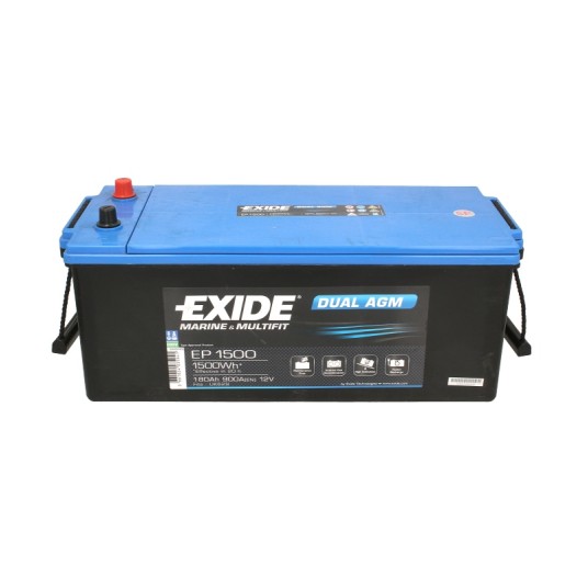 AKUMULATOR EXIDE DUAL AGM EP1500 12V 180Ah 900A