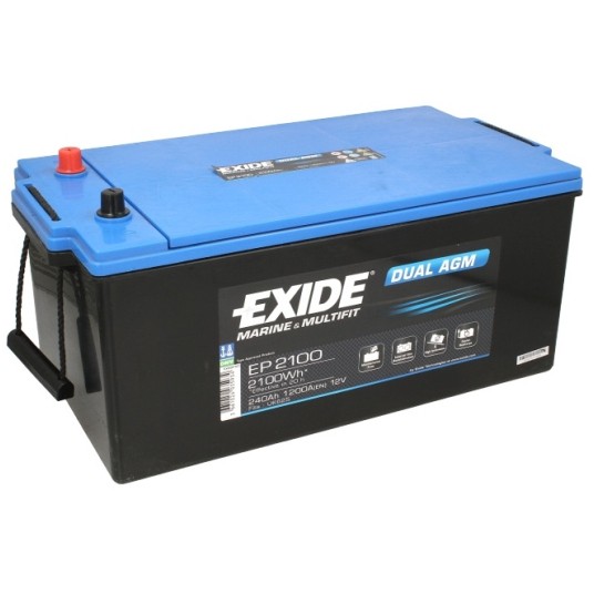AKUMULATOR EXIDE DUAL AGM EP2100 12V 240Ah 1200A