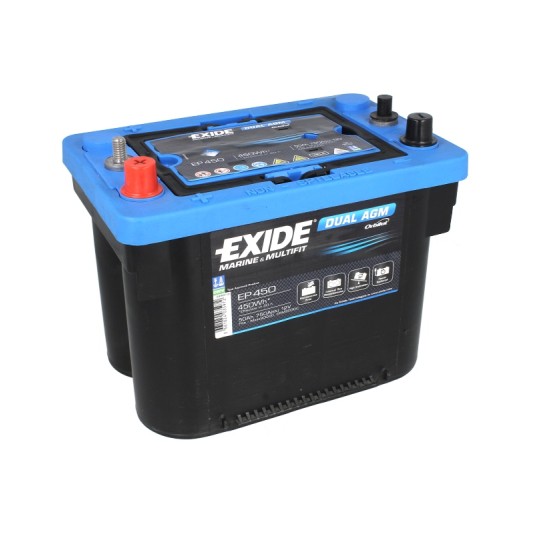 AKUMULATOR EXIDE DUAL AGM EP450 12V 50Ah 750A