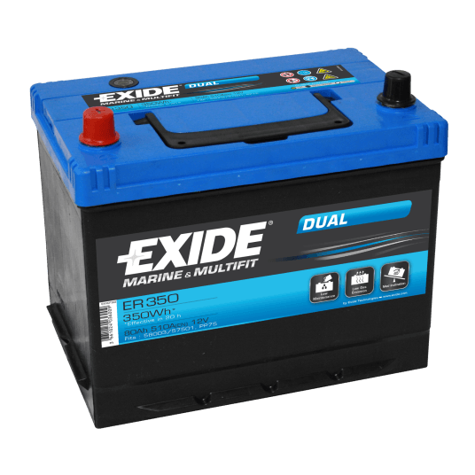AKUMULATOR EXIDE MARINE & MULTIFIT DUAL ER350 12V 80Ah 510A