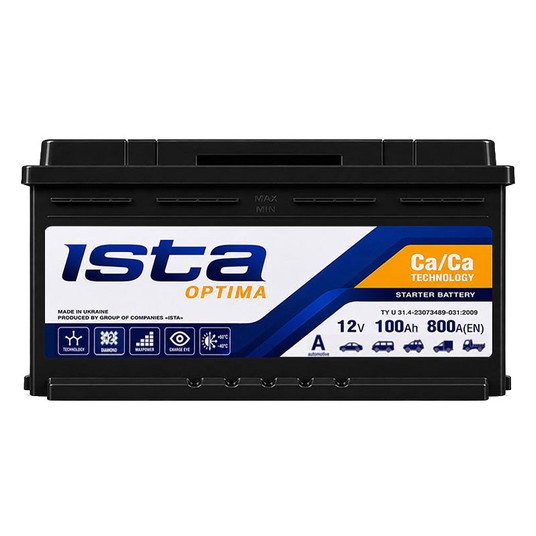 AKUMULATOR ISTA OPTIMA 12V 100Ah 6СТ-100 A R+ -zdjęcie numer 1