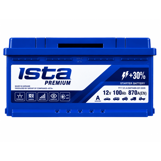 AKUMULATOR ISTA PREMIUM 12V 100Ah 6СТ-100 A2 R+ -zdjęcie numer 1