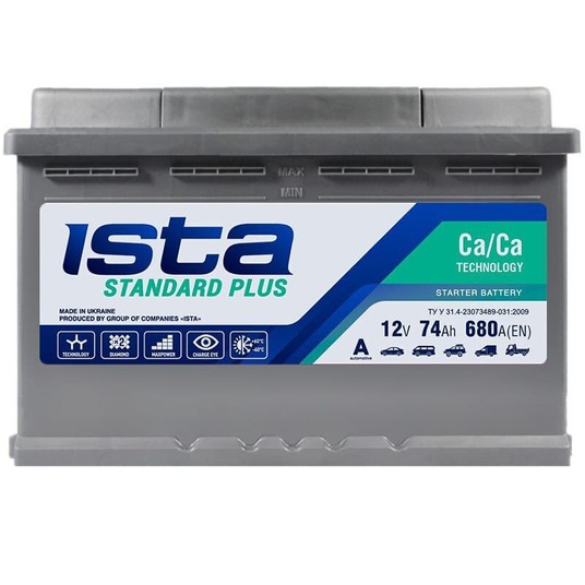 AKUMULATOR ISTA STANDARD 12V 74Ah 6СТ-74 A1 R+ -zdjęcie numer 1