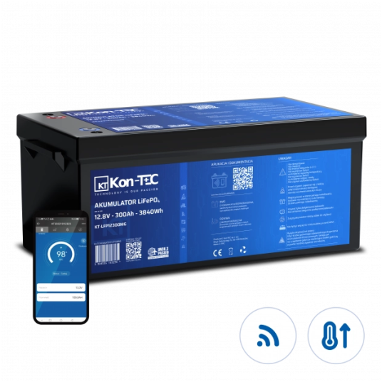 Akumulator KON-TEC LiFePO4 12V 300Ah Li-ion