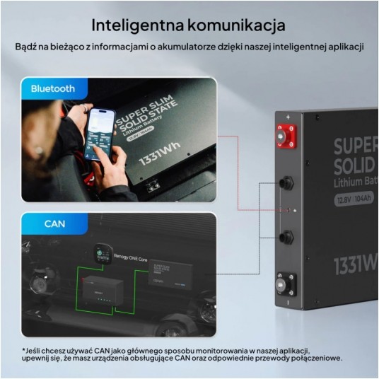 Akumulator Renogy LIFEPO4 Rego 12,8V 104Ah Super Slim -zdjęcie numer 3
