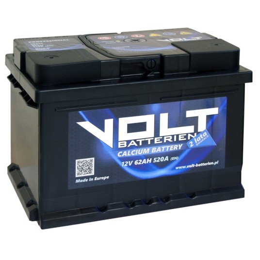 AKUMULATOR VOLT PROFFESIONAL 62AH VP620