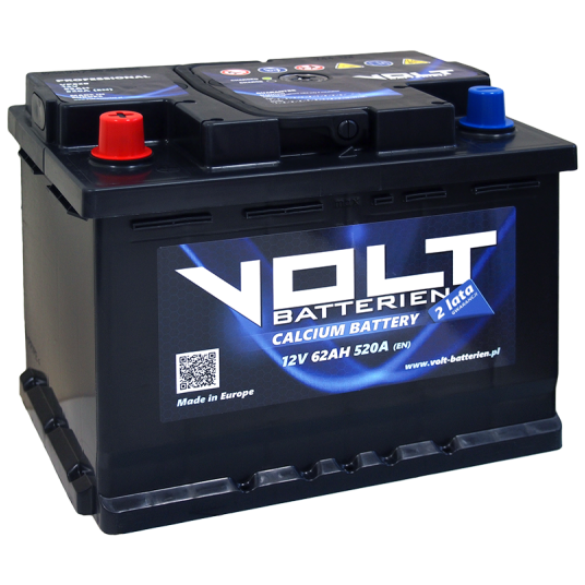 AKUMULATOR VOLT PROFFESIONAL 62AH VP621 L+