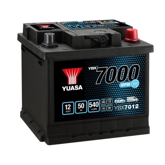 AKUMULATOR YUASA EFB 50Ah YBX7012