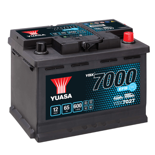 AKUMULATOR YUASA EFB 65Ah YBX7027