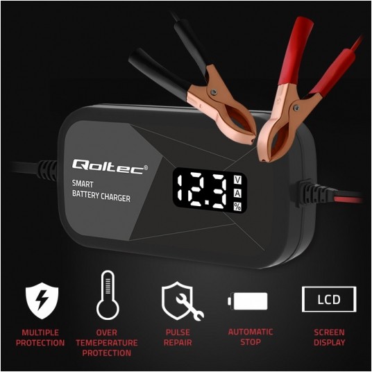 ŁADOWARKA Qoltec 12V 2A (AGM/GEL) -zdjęcie numer 3
