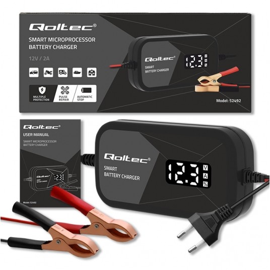 ŁADOWARKA Qoltec 12V 2A (AGM/GEL) -zdjęcie numer 1