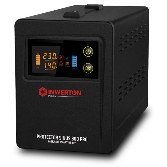 Zasilacz Awaryjny INWERTON SINUS-800PRO 12V 500/800W