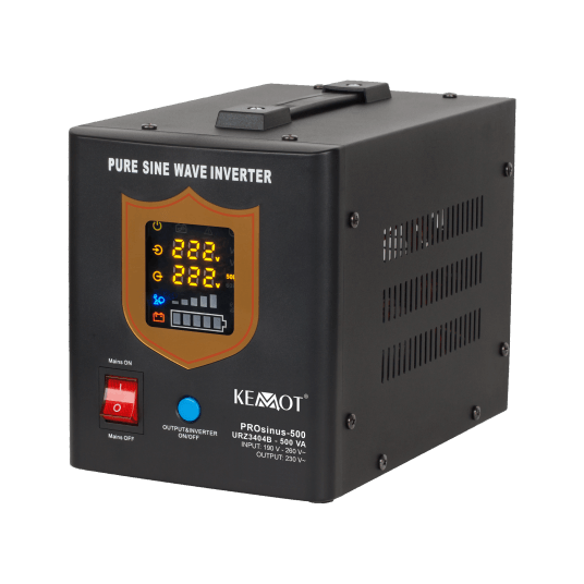 Zasilacz Awaryjny KEMOT URZ3404B PROsinus-500 12V 230V 500VA/300W Black