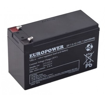 AKUMULATOR AGM EUROPOWER EP 7,2-12 T2
