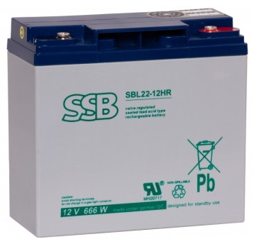 AKUMULATOR AGM SSB SBL 22-12HR 12V 22Ah