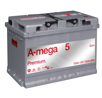 AKUMULATOR AMEGA PREMIUM M5 75AH 6CT-75-A3