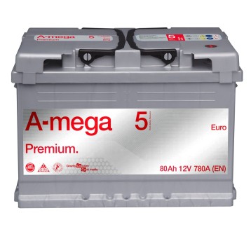 AKUMULATOR AMEGA PREMIUM M5 80AH 6CT-80-A3