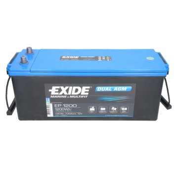 AKUMULATOR EXIDE DUAL AGM EP1200 12V 140AH 700A
