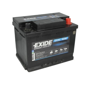 AKUMULATOR EXIDE DUAL AGM EP500 12V 60AH 680A