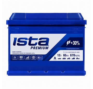 AKUMULATOR ISTA PREMIUM 12V 65Ah 6СТ-65 A2 R+