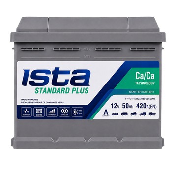 AKUMULATOR ISTA STANDARD 12V 50Ah 6СТ-50 A1 R+