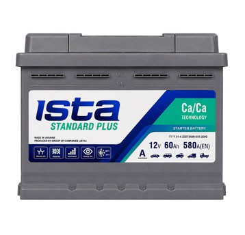 AKUMULATOR ISTA STANDARD 12V 60Ah 6СТ-60 A1 R+