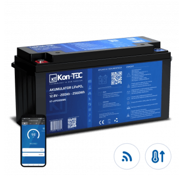 Akumulator KON-TEC LiFePO4 12V 200Ah Li-ion Maty Grzewcze